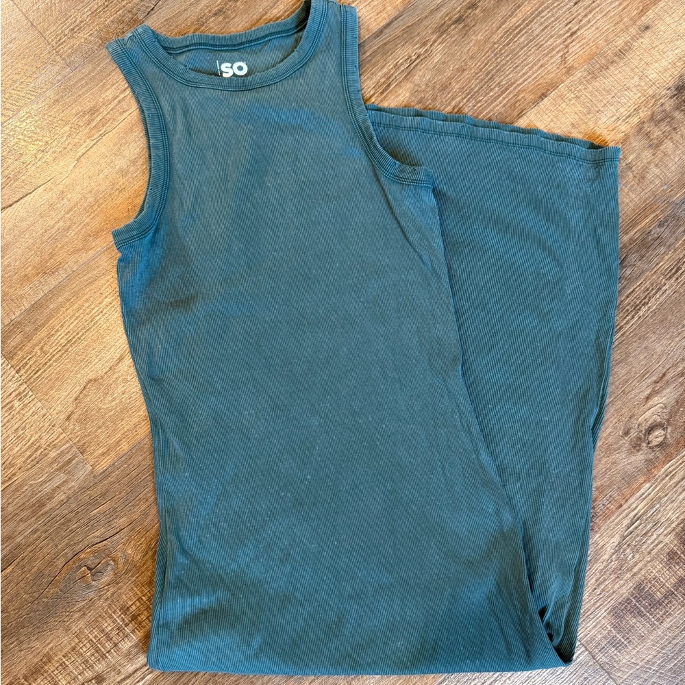 SO Dark Green Sleeveless Dress